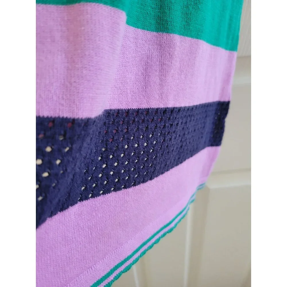 Lilly Pulitzer Kinley Green purple Striped mini dress size Medium Preppy_6